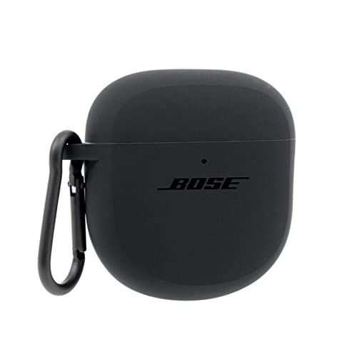 ☆新品☆Bose QuietComfort Earbuds II Silicone Case Cover Bose QC Earbuds?を保護する シリコンケースカバー アルミ製カラビナ付き トリプルブラック 345a6e53