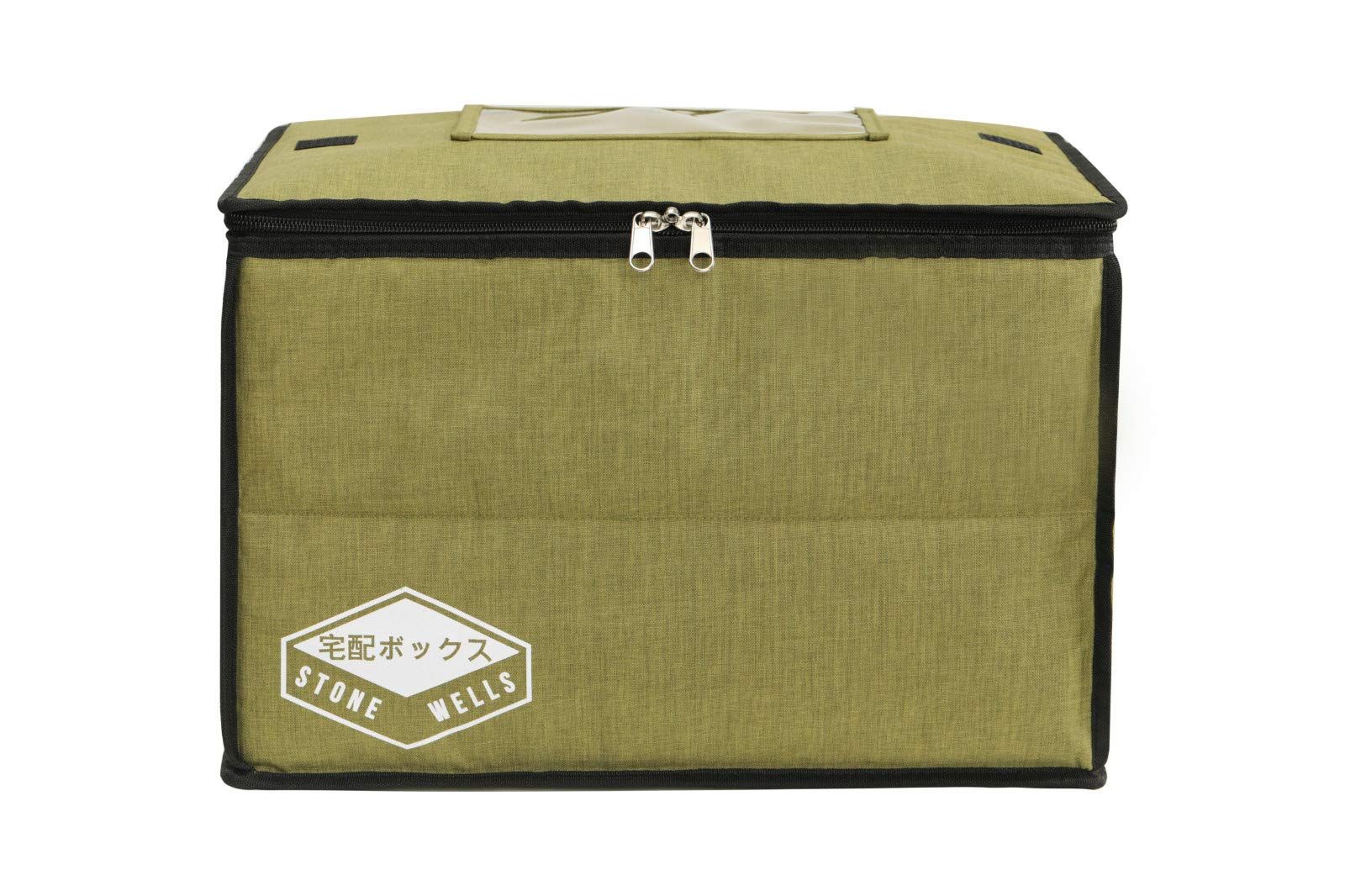 ☆新品☆STONEWELLS(ストーンウェルズ) 宅配ボックス 折りたたみ 鍵 ワイヤー セット 保冷タイプ 戸建 個人宅 大容量 79L 4色 再配達の依頼不要 留守でも安心 (Green) c69dc1e5