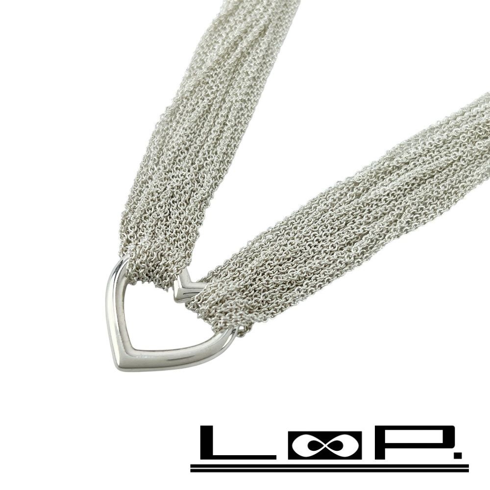 ティファニー ■新同■磨き済■ 10ロウ ハートトグル チェーン ネックレス アクセサリー シルバー SV925 56.8g 箱 【620003】8