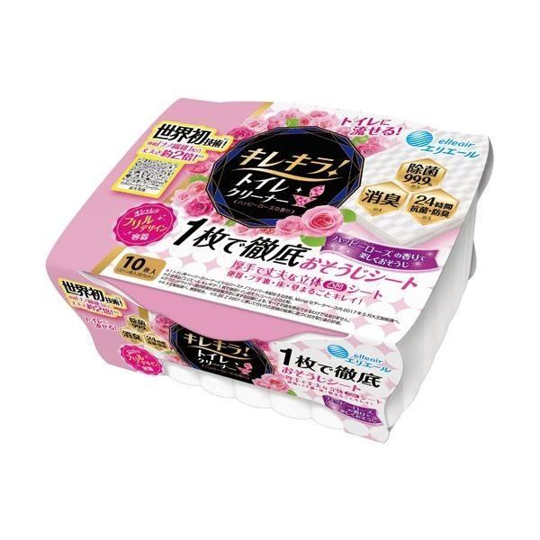 （まとめ）大王製紙 エリエール キレキラ ハッピーローズの香り 本体 1パック（10枚）〔×20セット〕