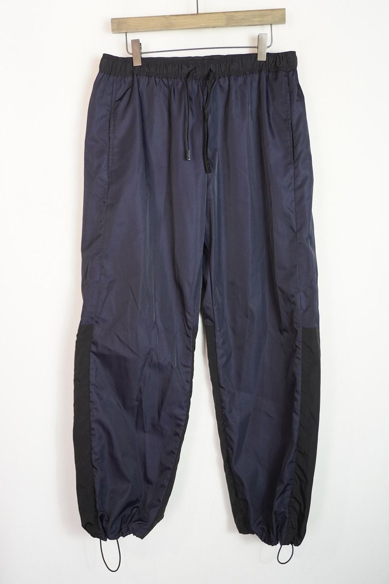 24SS N.HOOLYWOOD エヌハリウッドツートーン ナイロン イージー パンツ スラックス 2241-CP25-001 peg 黒紺 サイズ38 2998Q★4