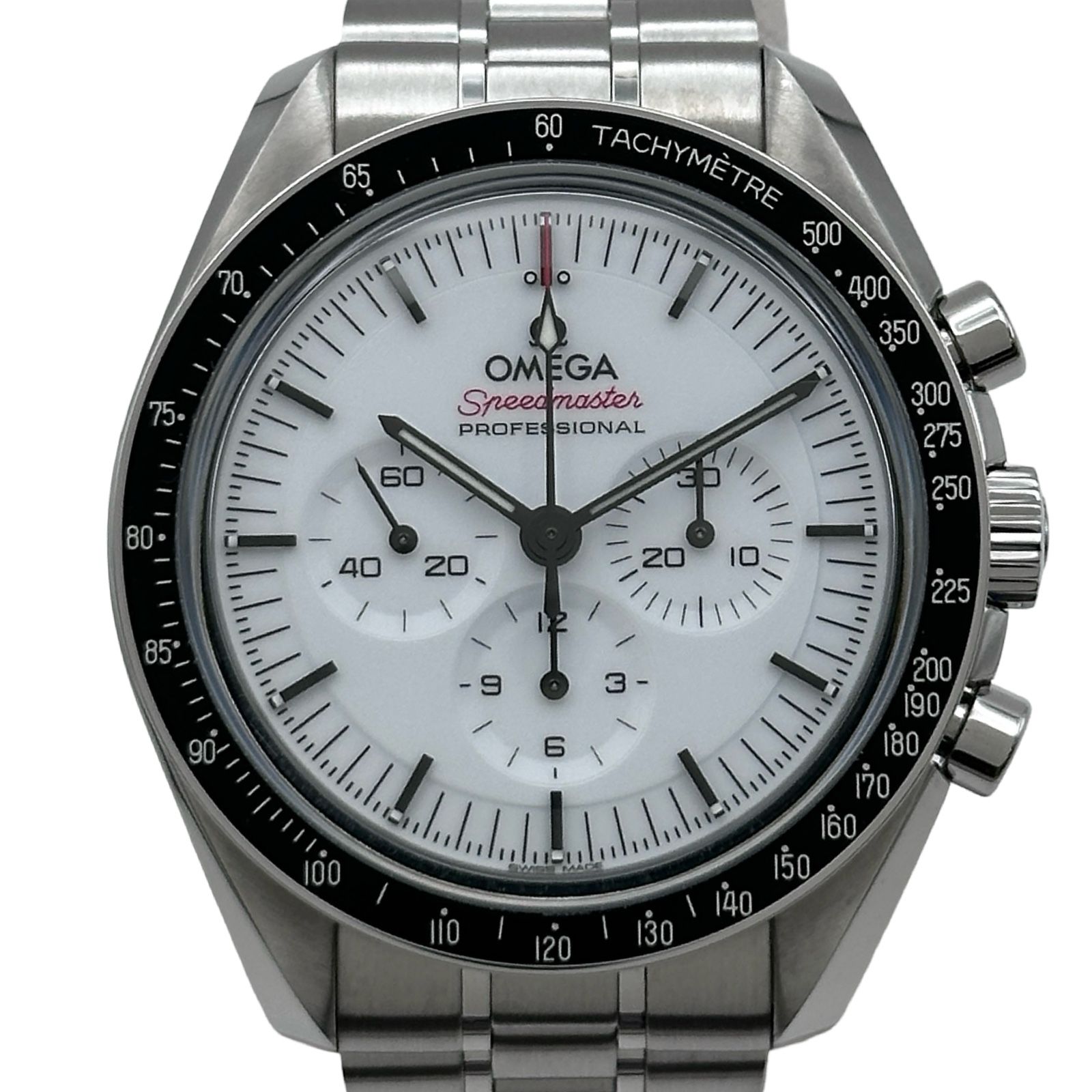 オメガ OMEGA スピードマスター ムーンウォッチ プロフェッショナル コーアクシャル マスタークロノメーター 310.30.42.50.04.001 ホワイト ステンレススチール 手巻き メンズ 腕時計
