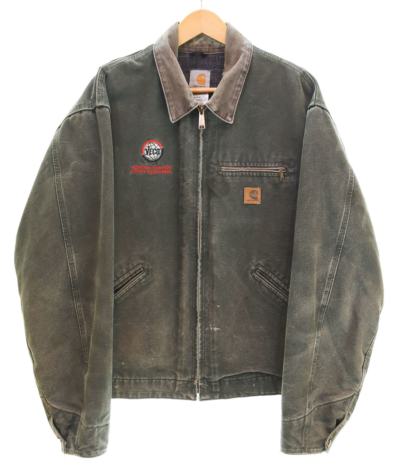 カーハート Carhartt DETROIT JACKET デトロイトジャケット MOS GREEN モスグリーン FADE フェード MEXICO ダック ワーク J97 MOS X-Large Regular ジャケット グリーン 103MT-4623