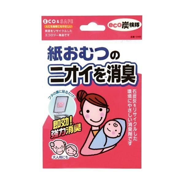 （まとめ）東和産業 eco炭検隊 紙おむつ用消臭剤 1個〔×30セット〕