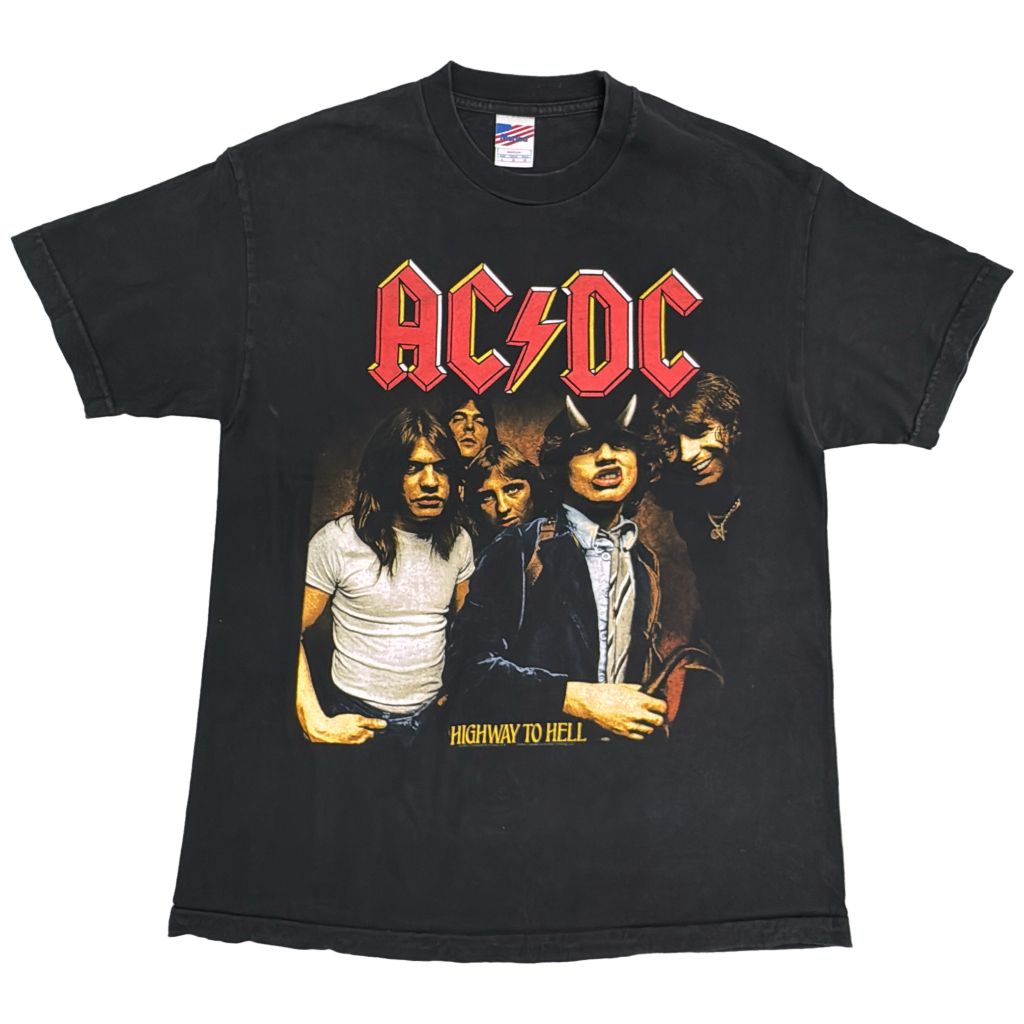 00年代 USA製 ACDC エーシーディーシー HIGHWAY TO HELL 半袖Ｔシャツ バンド ブラック(メンズ L)中古 古着 Y1334 9,009円