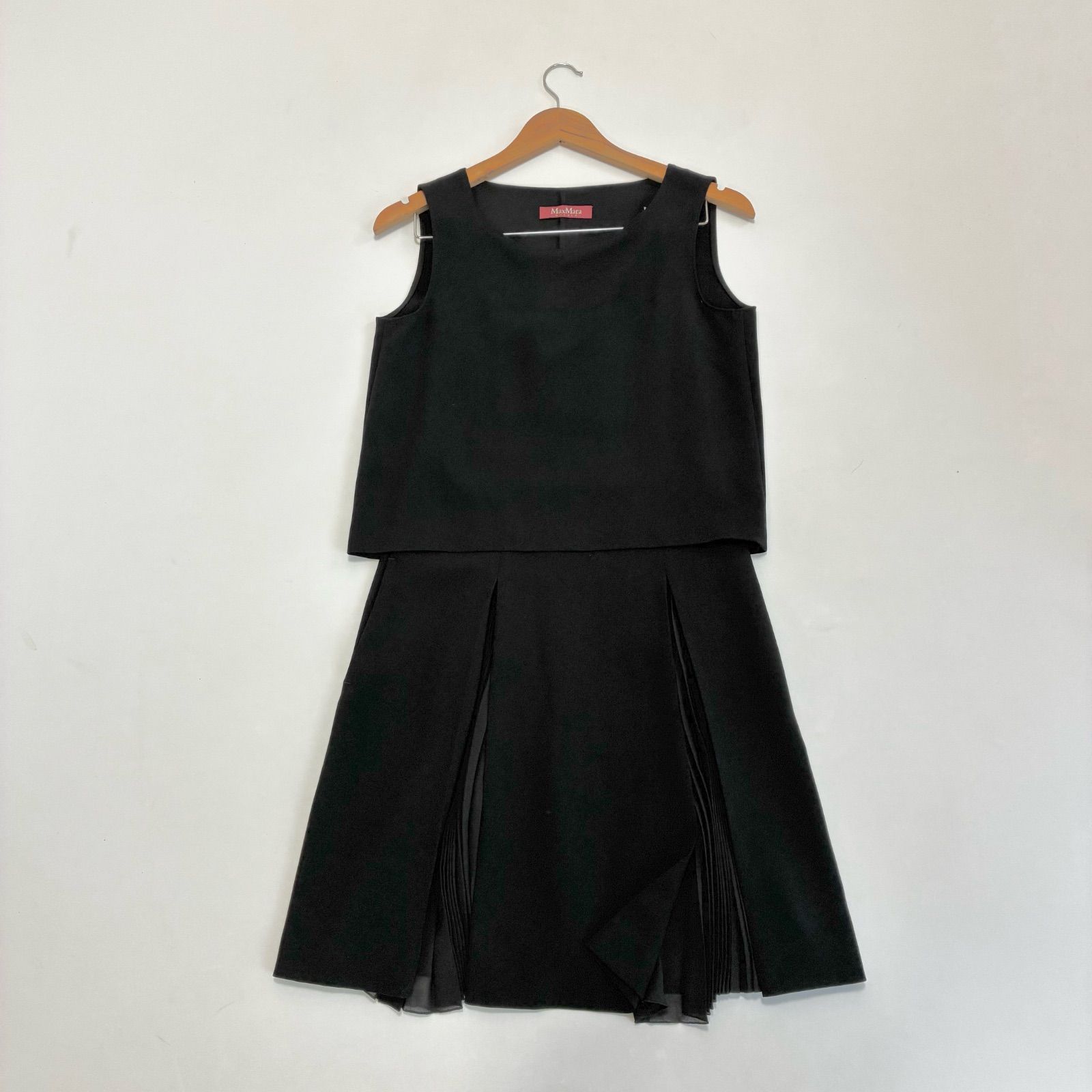 MaxMara STUDIO マックスマーラ☆ノースリーブボックスプリーツ 