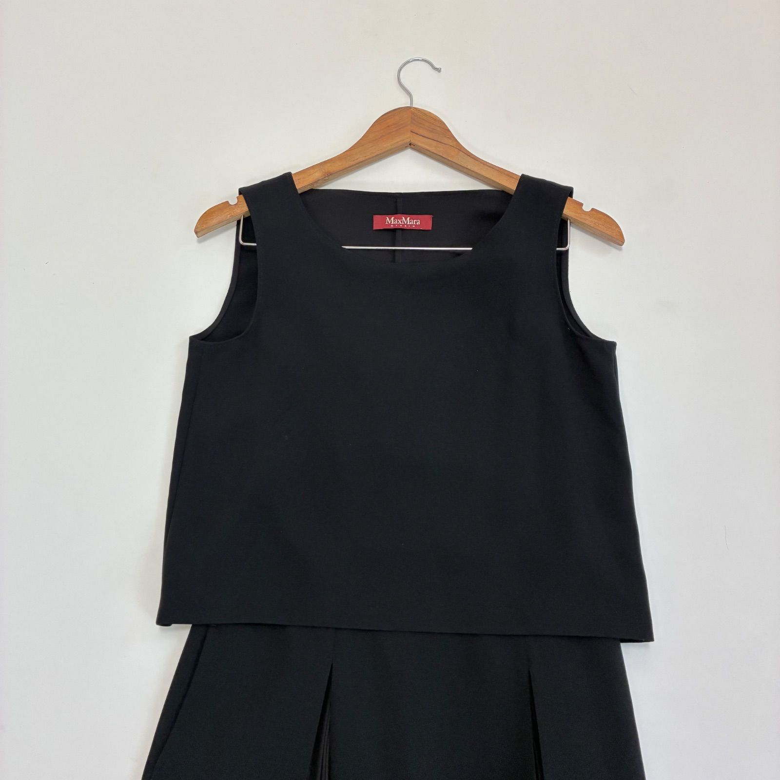 MaxMara STUDIO マックスマーラ☆ノースリーブボックスプリーツ 