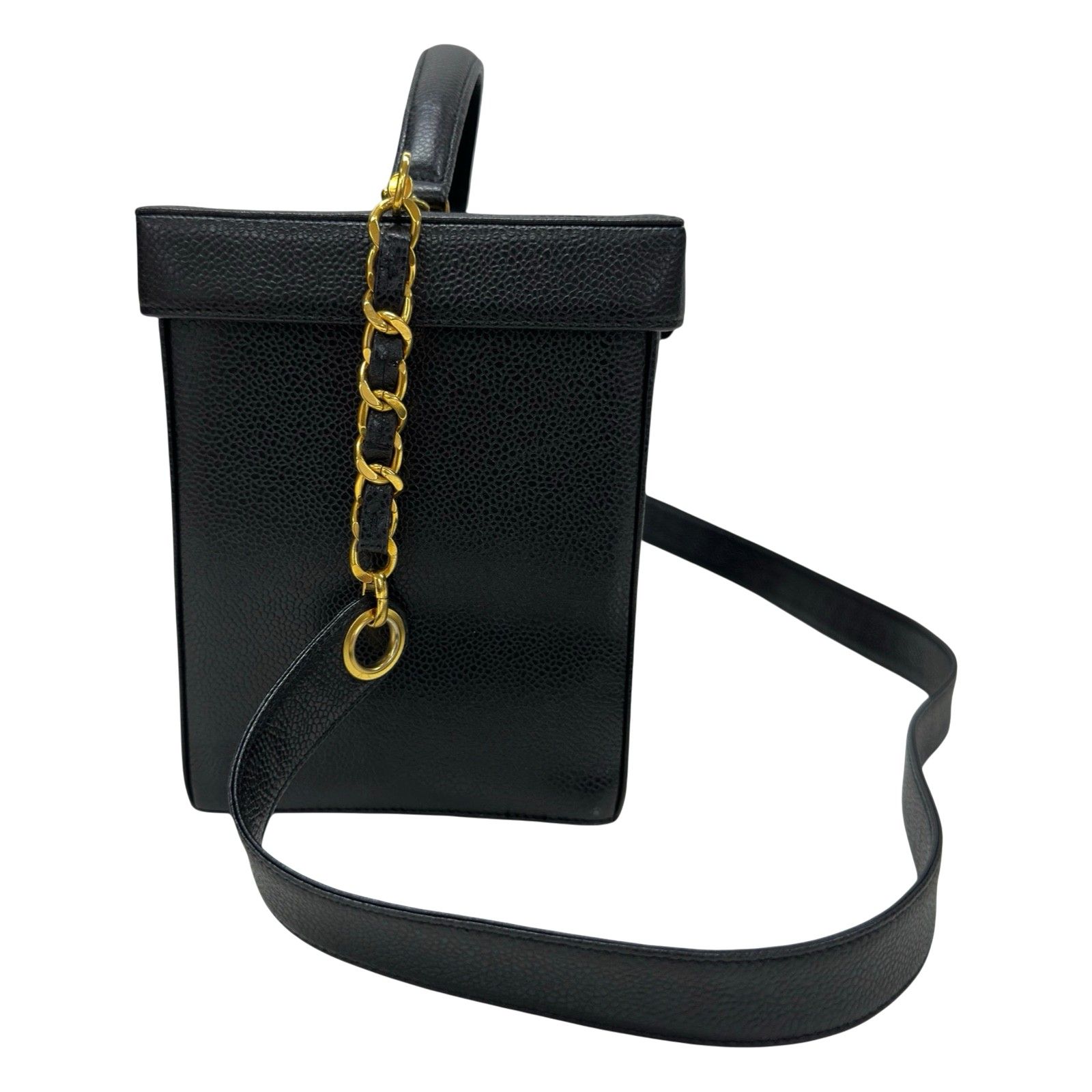 シャネル CHANEL ココマーク ボックス バニティバッグ A01999 ブラック