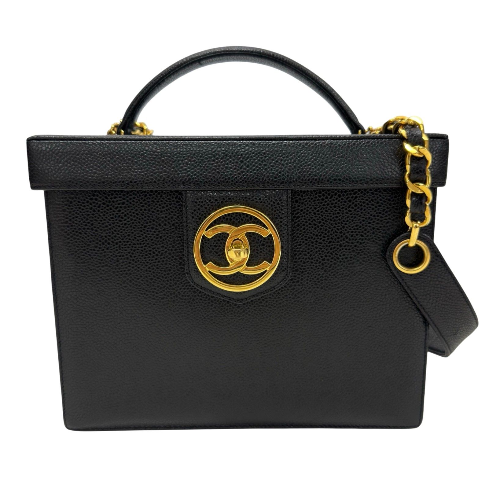 シャネル CHANEL ココマーク ボックス バニティバッグ A01999 ブラック