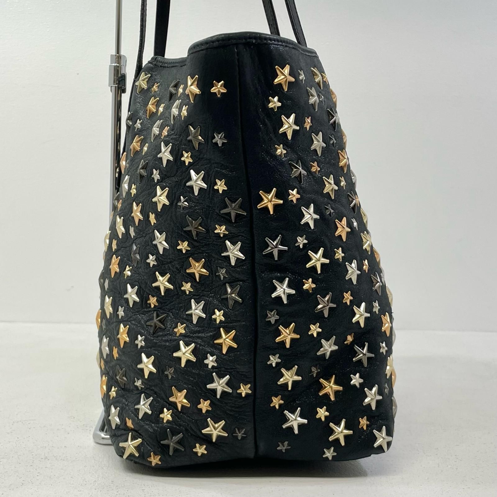 JIMMY CHOO スタースタッズブラックトートバッグ 発送未定。 JIMMY