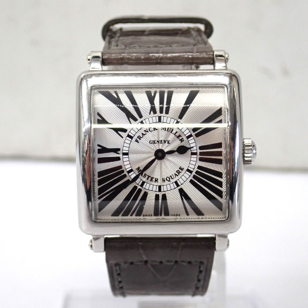 Ft643371 フランクミュラー 腕時計 マスタースクエア 6002 L QZ R シルバー文字盤 レディース FRANCK MULLER 中古
