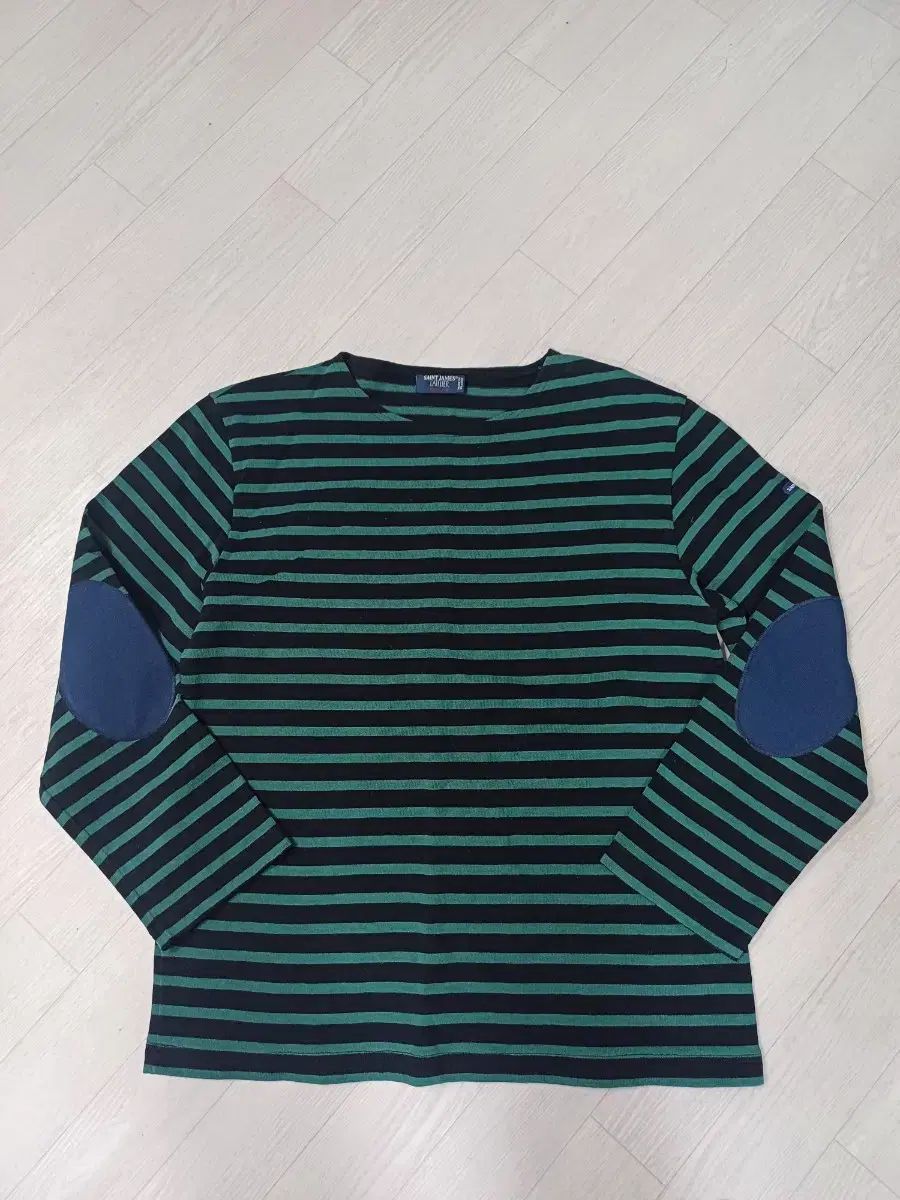 SAINT JAMES（セントジェームス）パッチ ストライプ Tシャツ Lサイズ
