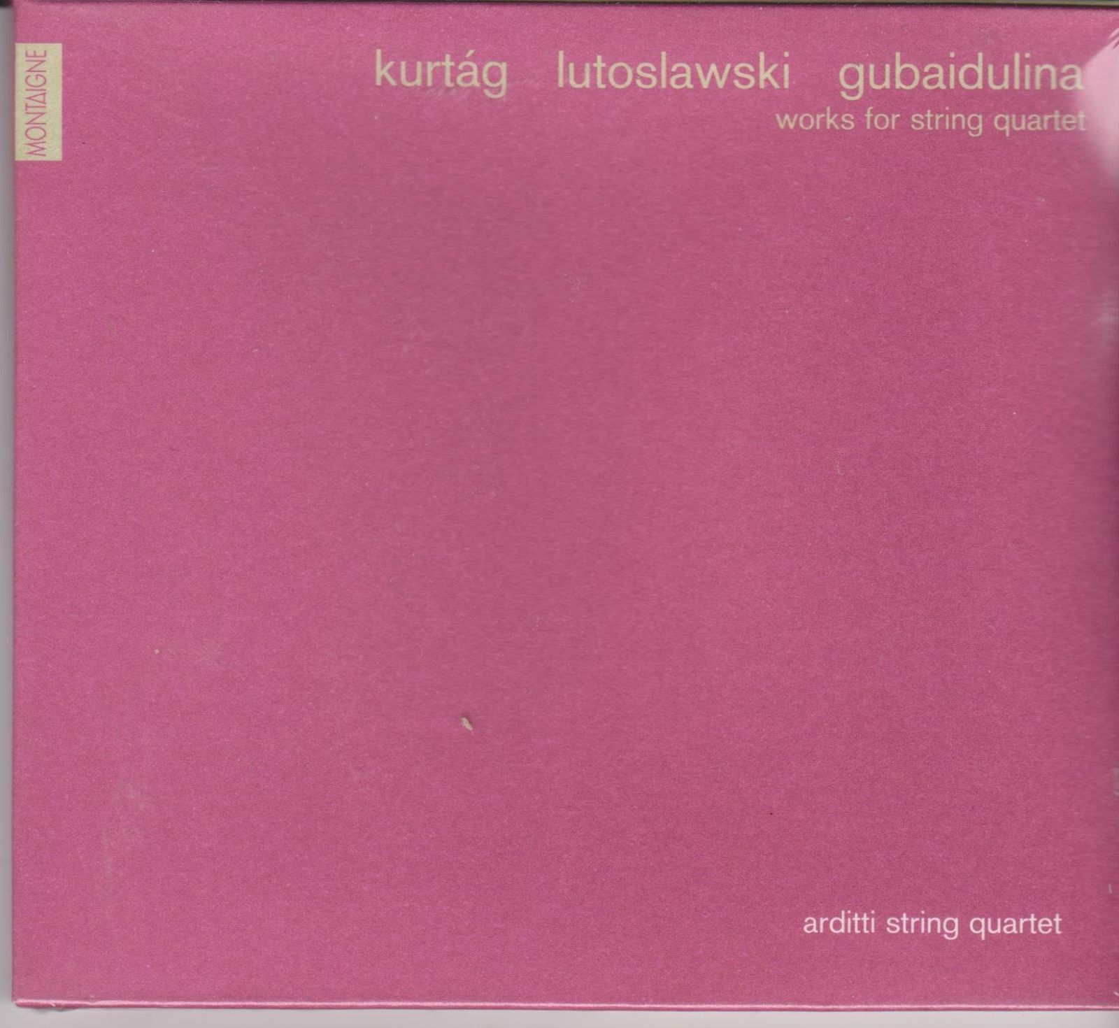 【CD】Kurtag/Lutoslawski/Gubaidul
