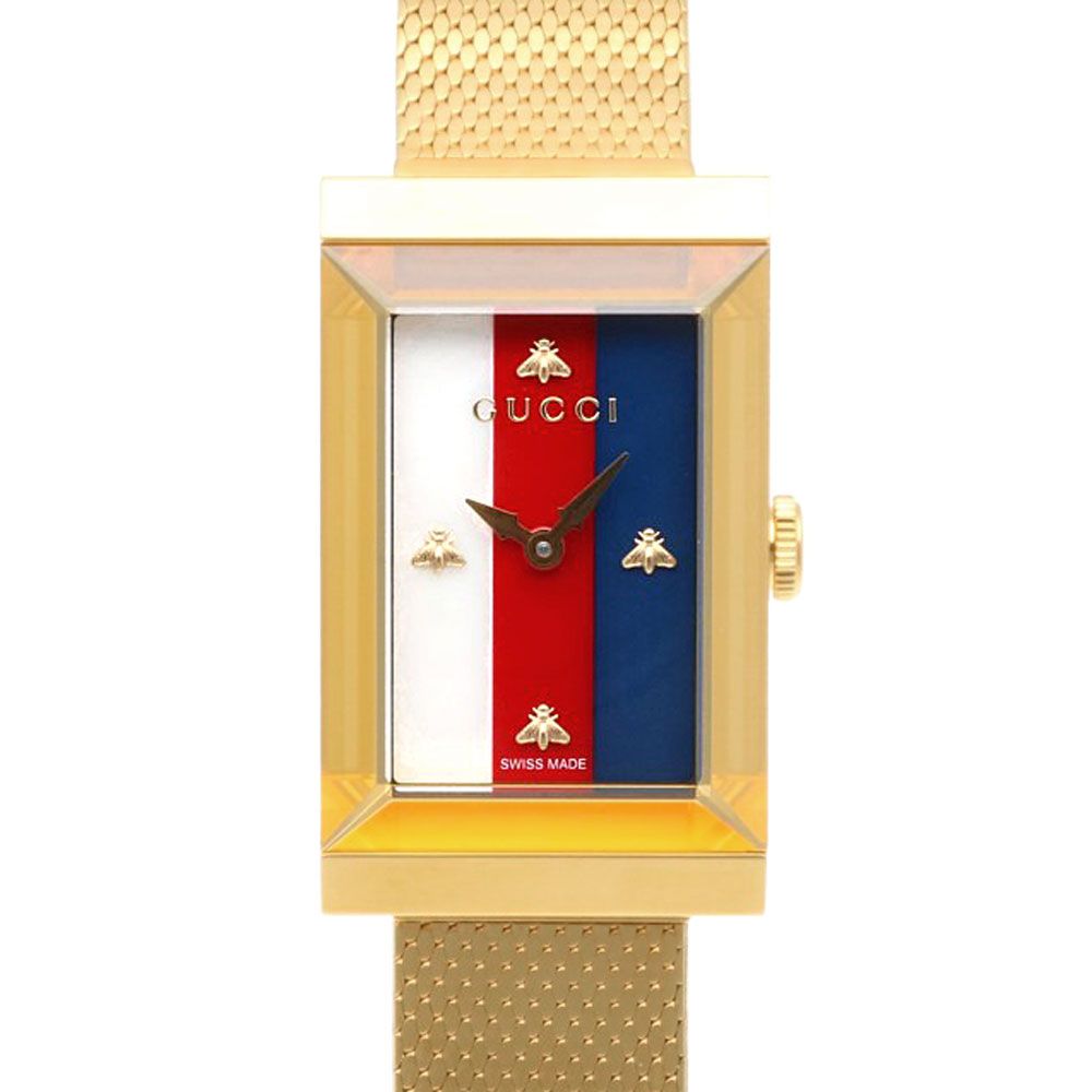 グッチ Gフレーム 腕時計 時計 ステンレススチール YA147410(147.4) クオーツ メンズ 1年保証 GUCCI 中古 グッチ