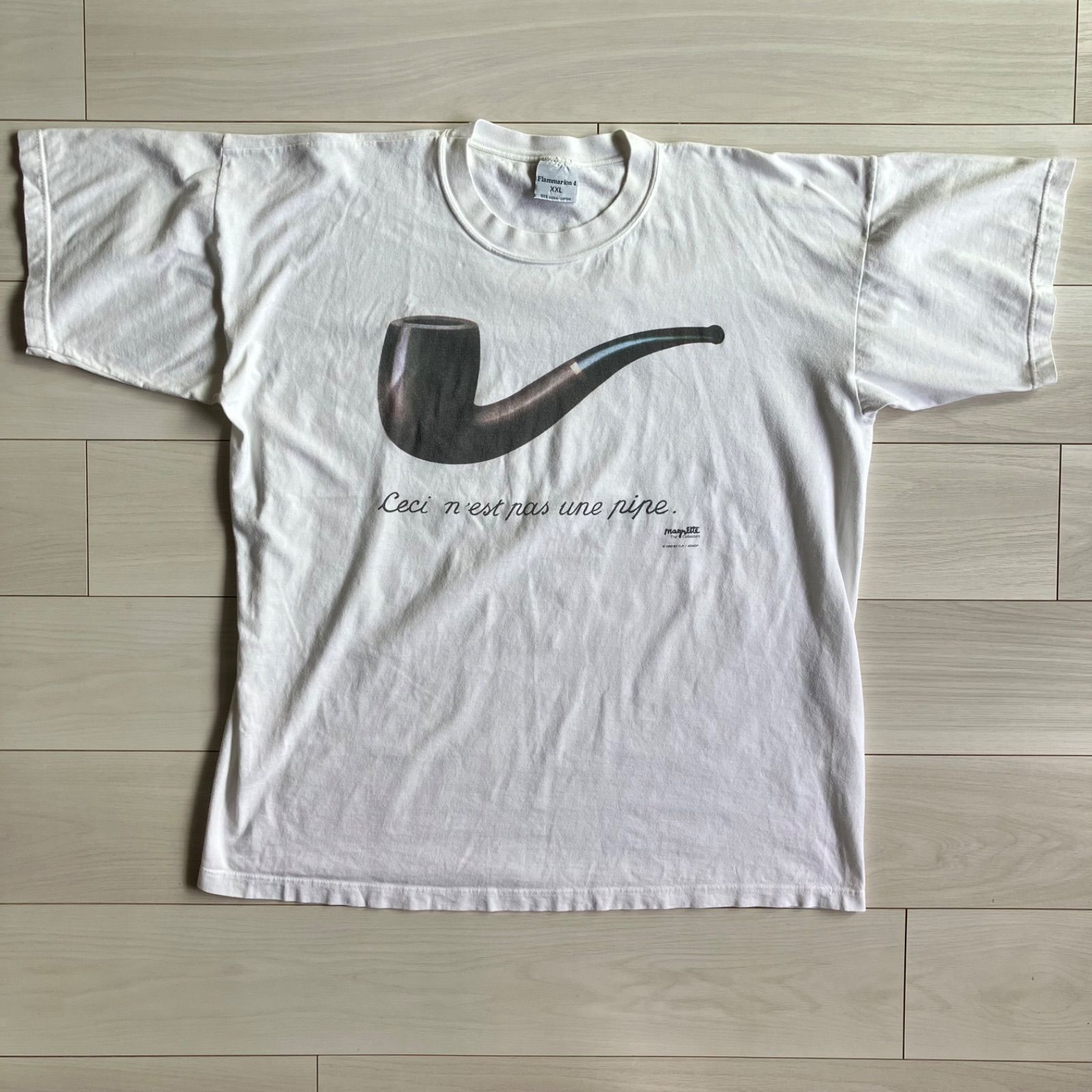 90s マグリット XXLサイズ イメージの裏切り Tシャツ 白 ホワイト