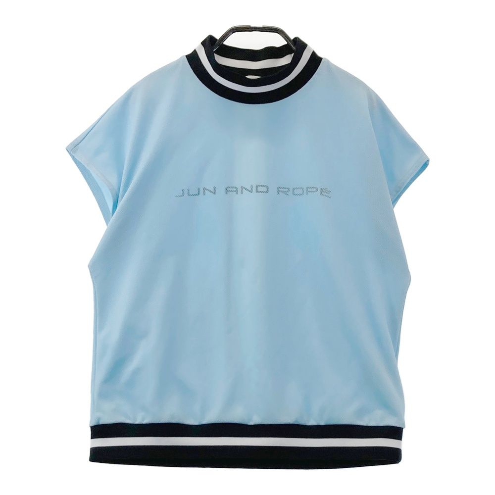 サイズ：L JUN&ROPE ジュン アンド ロペ モックネックプルオーバー ブルー系 [240101696877] ゴルフウェア レディース ストスト
