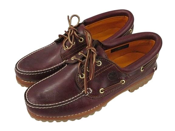 ティンバーランド Timberland TRAD HS 3 EYE 50009 3アイ モカシン デッキシューズ 28cm バーガンディ レザーシューズ 本革 革靴