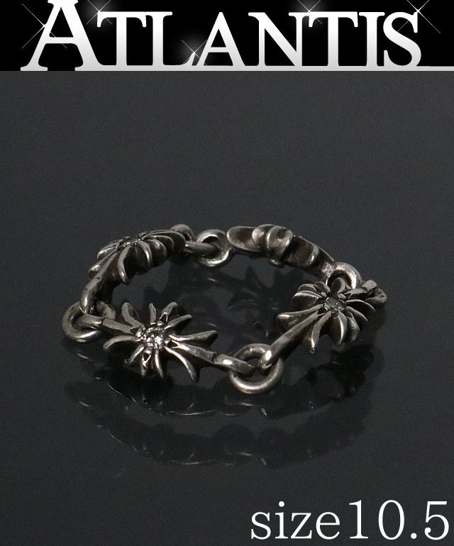 CHROME HEARTS 銀座店 クロムハーツ タイニーE CHプラス パヴェダイヤ リング 指輪 メンズ シルバー SV925 約10.5号 103060