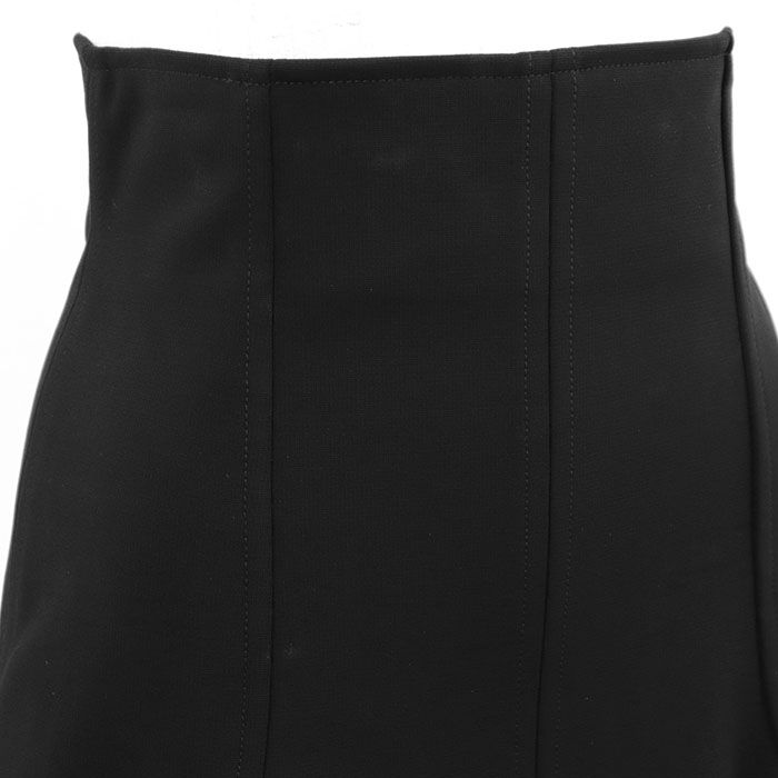 【極美品】HERMES エルメス スカート ミラノジャージー サイズ 34 レディース 2024AW Hパッサン ロゴ モチーフ ライニング ロングフレア Aライン ストレッチ ボトムス ハンガー付属 ブラック 黒 フランス製 H4H0332DR