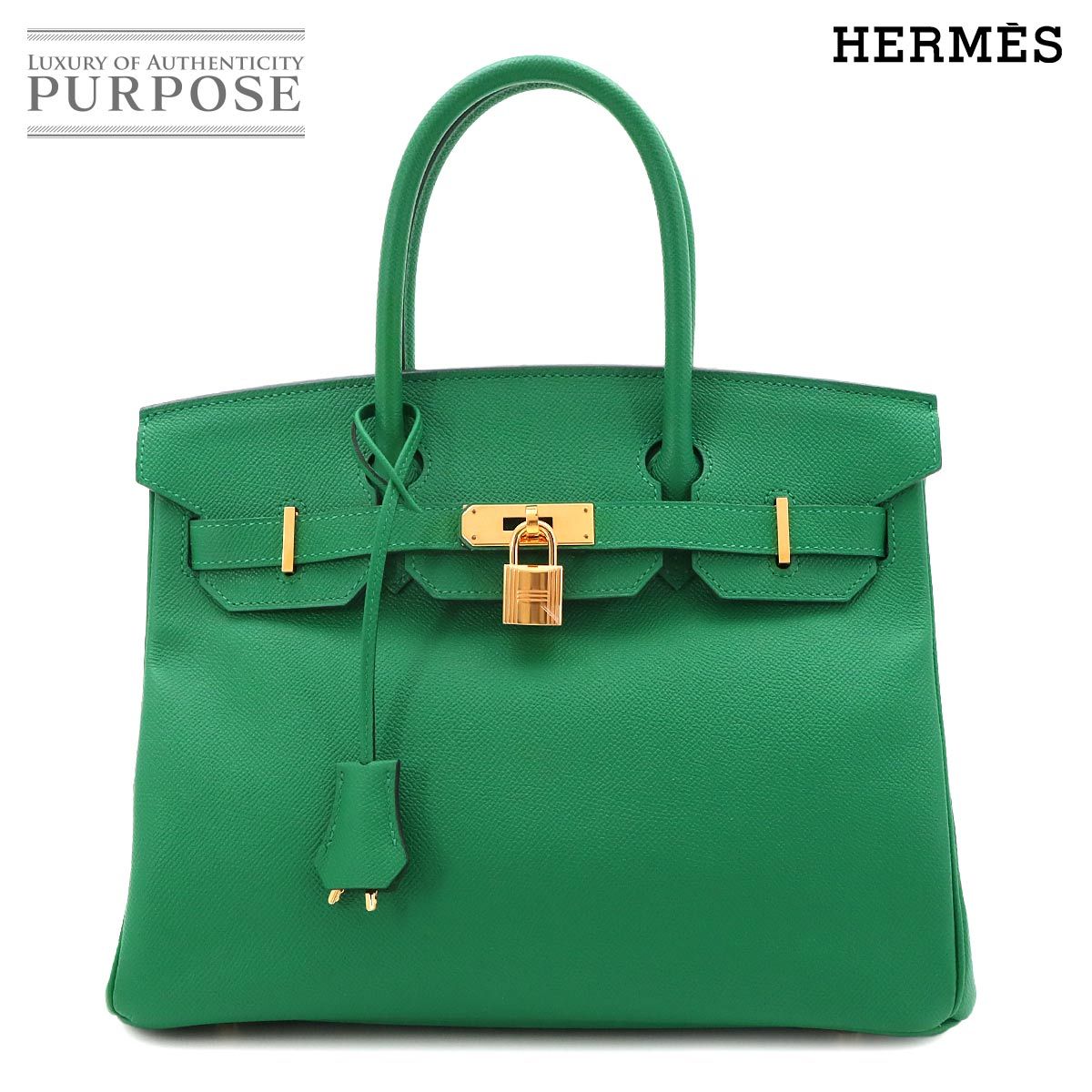 美品 エルメス HERMES バーキン30 エプソン ヴェールヴェルティコ ハンド バッグ A刻印 ゴールド 金具 Birkin 90288076