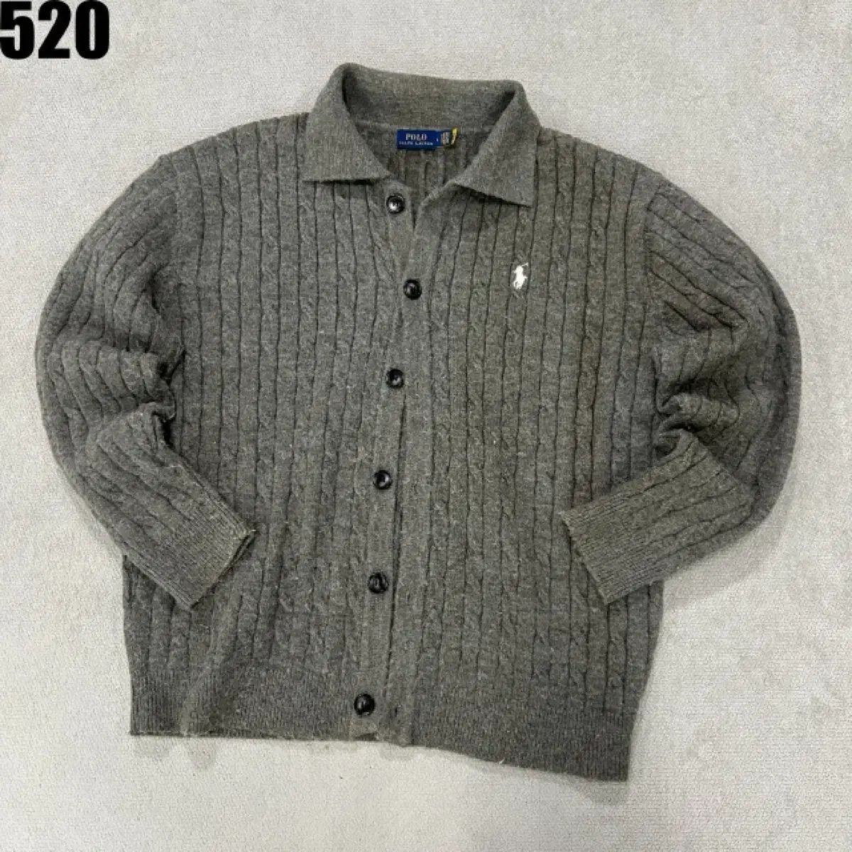 ポロ ラルフローレン グレー ニット カーディガン L