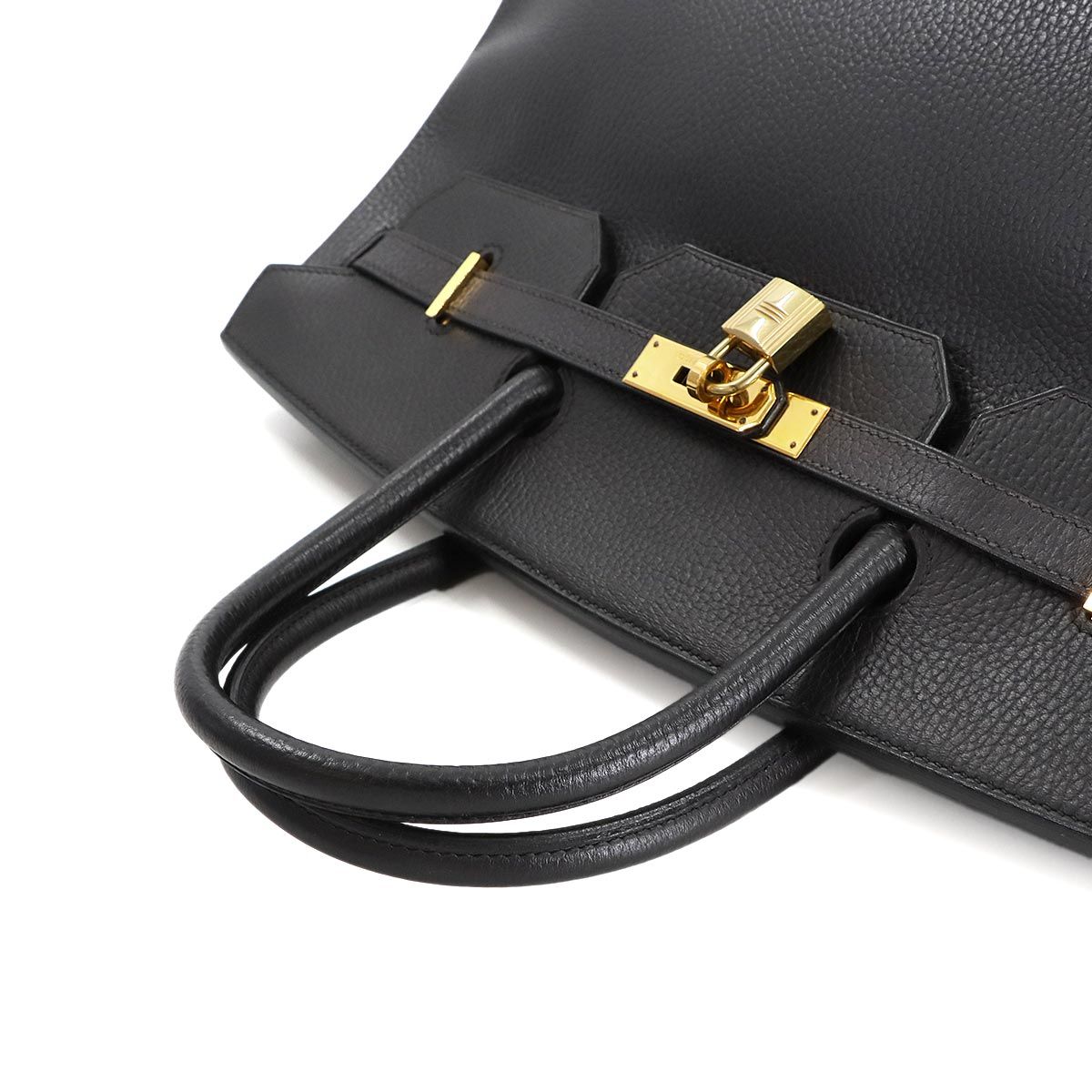 【あきんこ】 エルメス HERMES バーキン40 アルデンヌ ブラック ハンド バッグ 〇Z