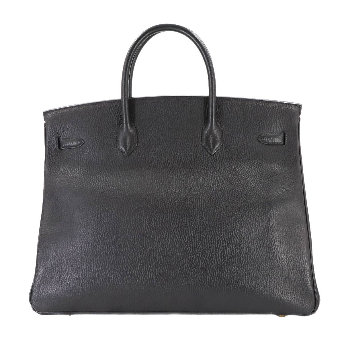 エルメス HERMES バーキン40 アルデンヌ ブラック ハンド バッグ 〇Z