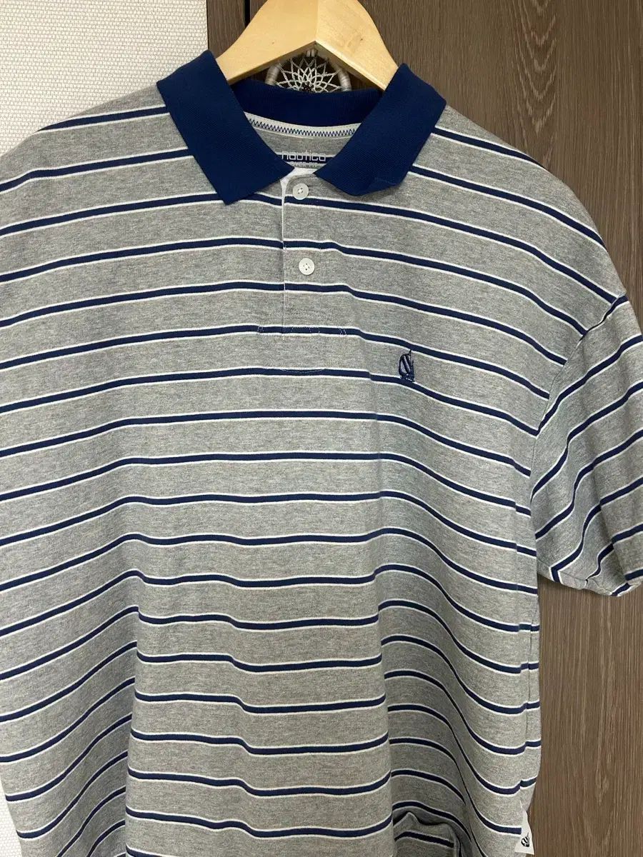 NAUTICA ストライプ 半袖 ポロTシャツ (4 colors) NPO4105