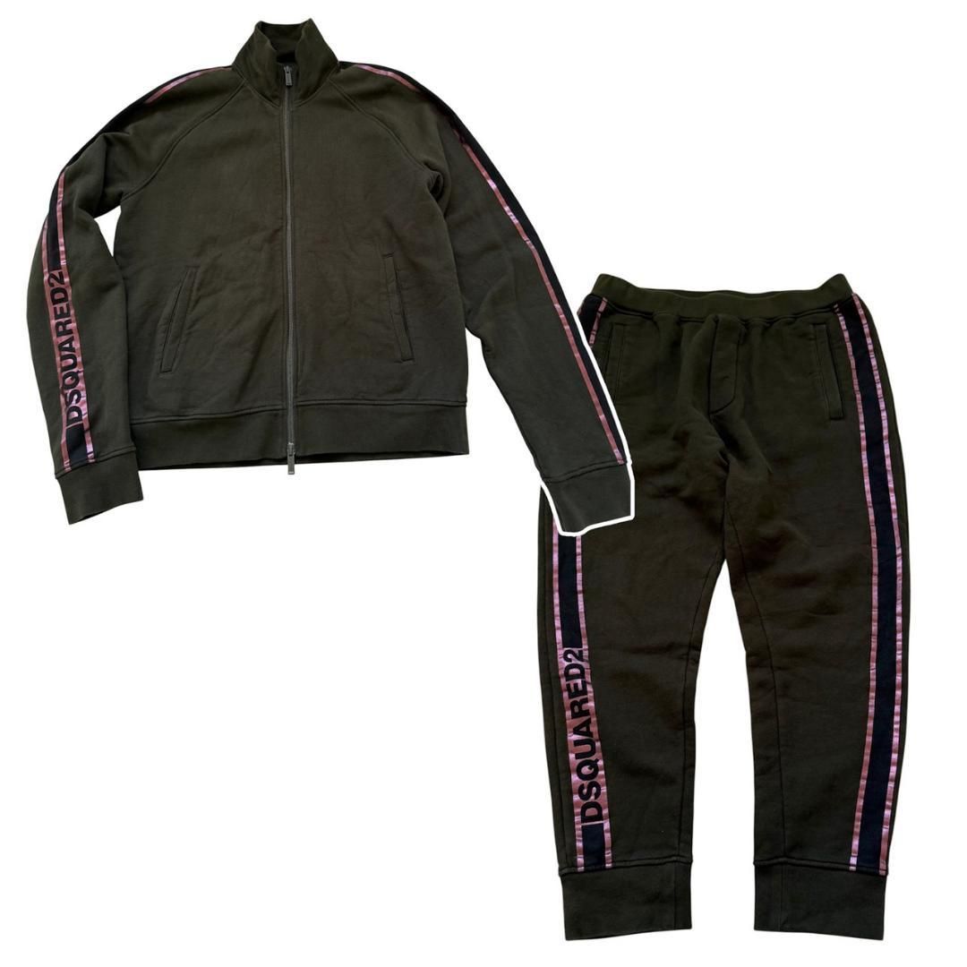 DSQUARED2 Ski Fit　セットアップ L カーキ サイドロゴ