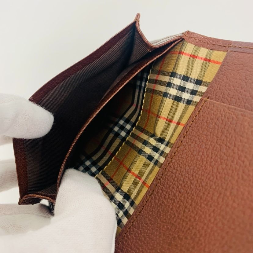 人気】BURBERRY バーバリー 名刺入れ カードケース レザー ボルドー