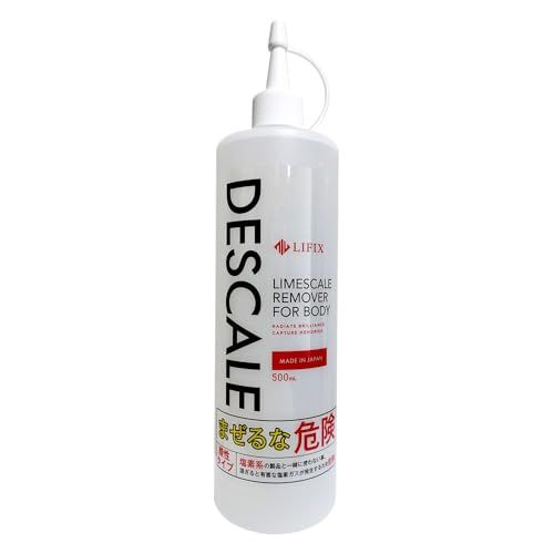 LIFIX DESCALE 強力酸性クリーナー 500ml スケール除去剤 界面活性剤ゼロ＆有機酸配合 頑固な水垢を瞬間除去 効果的に汚れを除去 フッ化水素アンモニウム3.9%未満 残留成分リスクを極限まで軽減 水シミ 水アカ イオンデポジッ 52135e0e