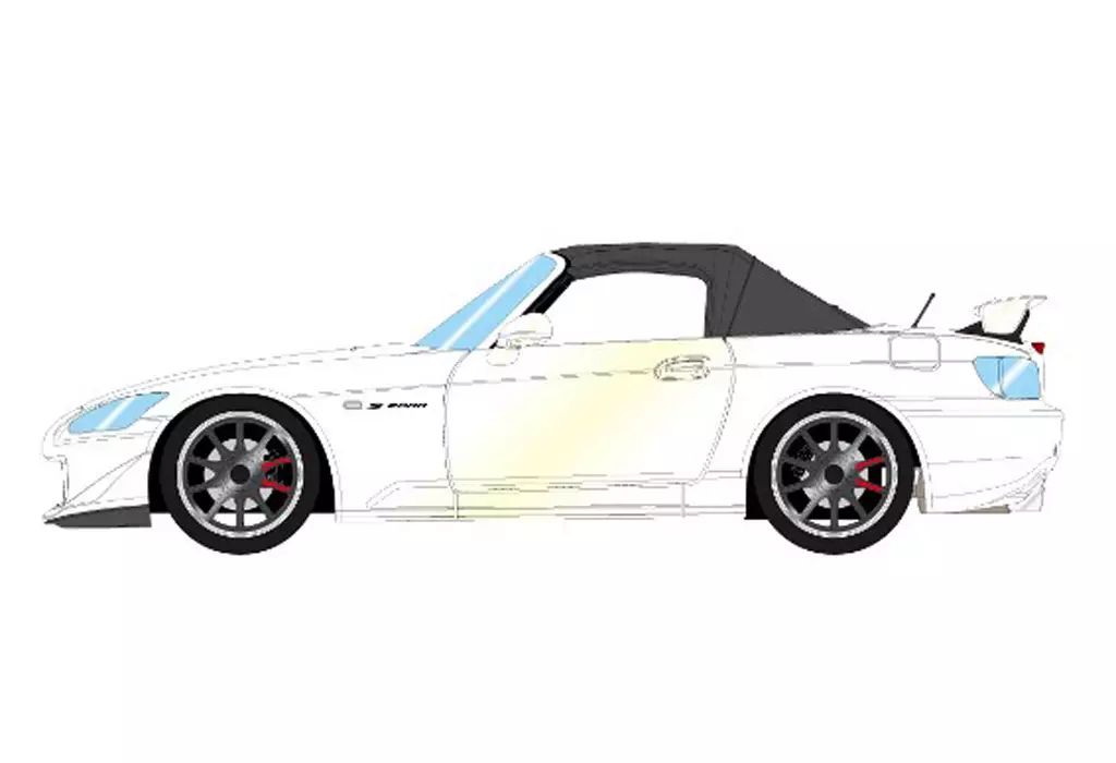 【新品】ミニカー 1/43 Honda S2000 (AP2) Type-S 2007 CE28S wheel(プラチナムホワイトパール) [EM829C]