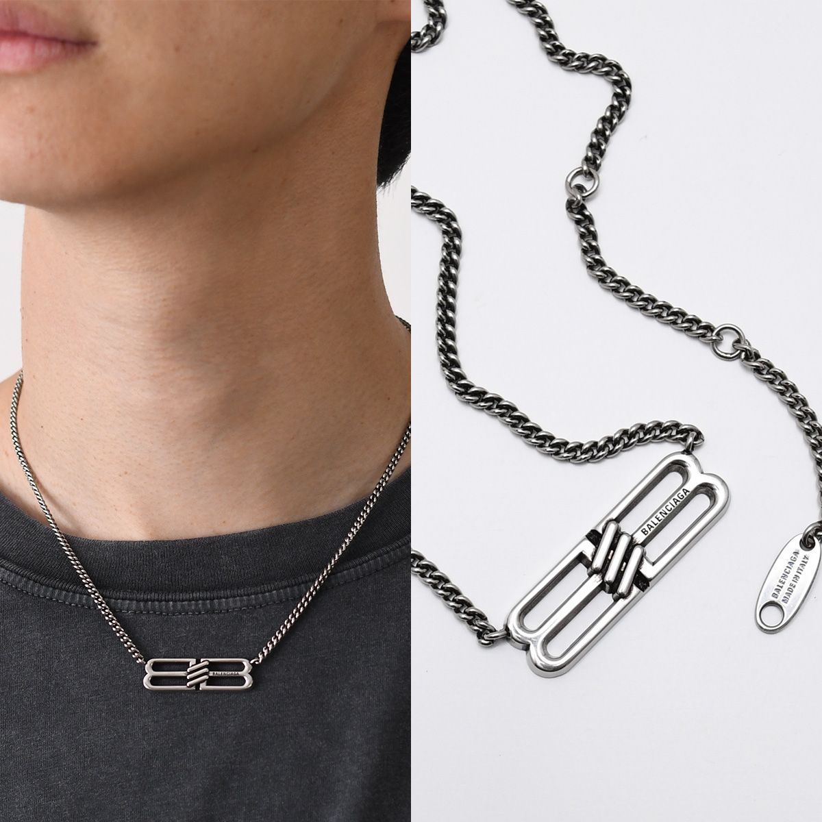 BALENCIAGA バレンシアガ ネックレス アクセサリー BB ICON 696223