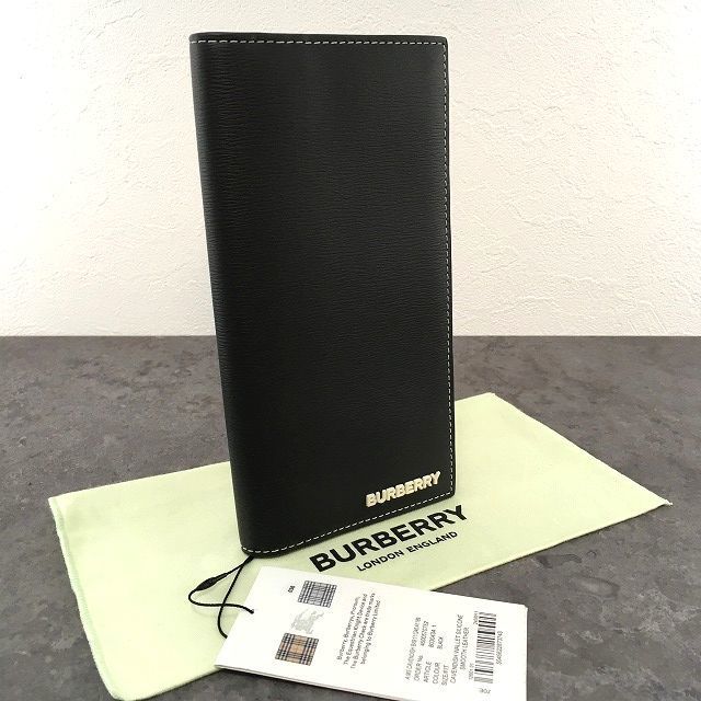 337 送料込み！ 未使用品 BURBERRY 長財布 縦型 ブラック - メルカリ