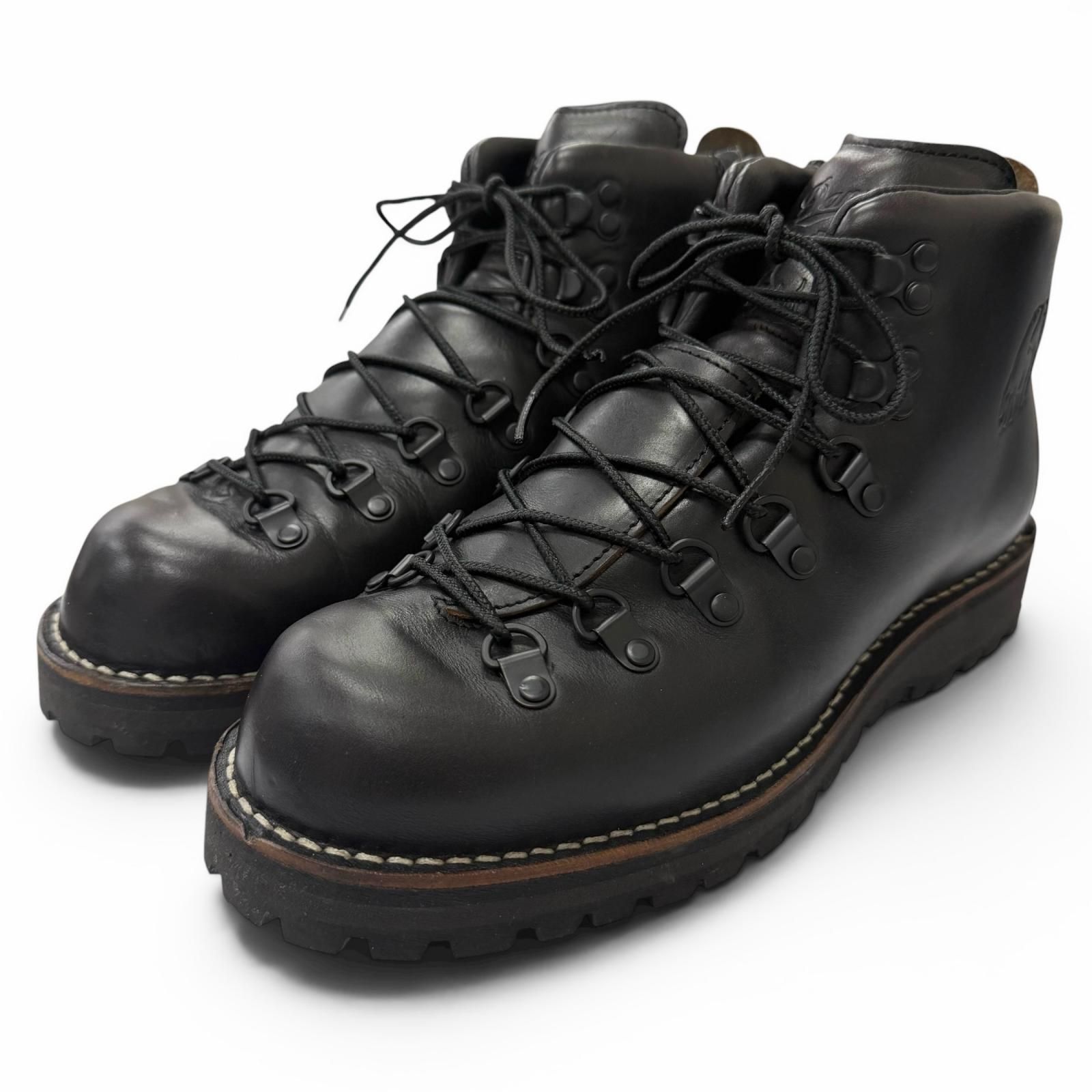 極美品□Danner ダナー ノルディスク D210050 MOUNTAIN LIGHT ホーウィン社製 クロムエクセルレザー 茶芯 トレッキングブーツ アンクルブーツ ブラック 8 日本製 メンズ