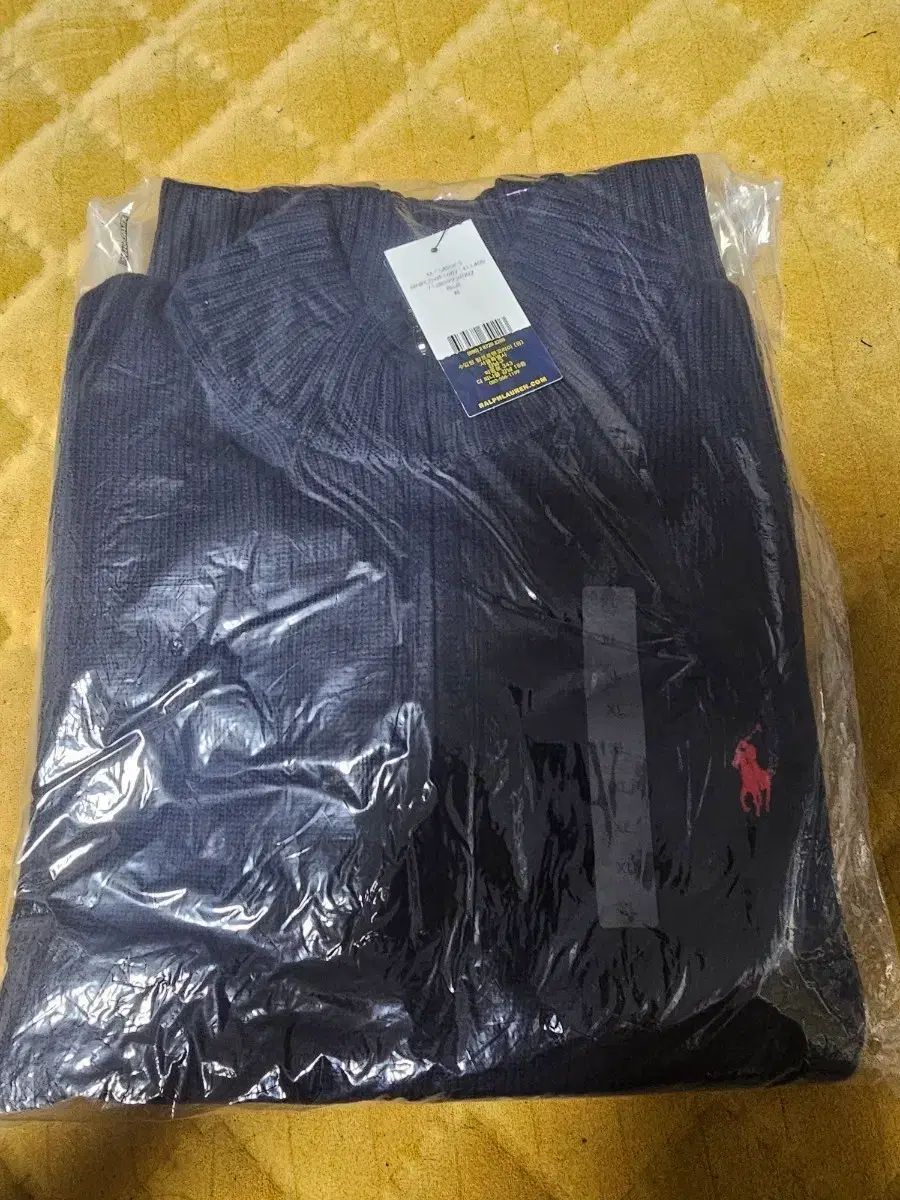 ポロラルフローレン ネイビー ハーフジップアップニット XL 新品