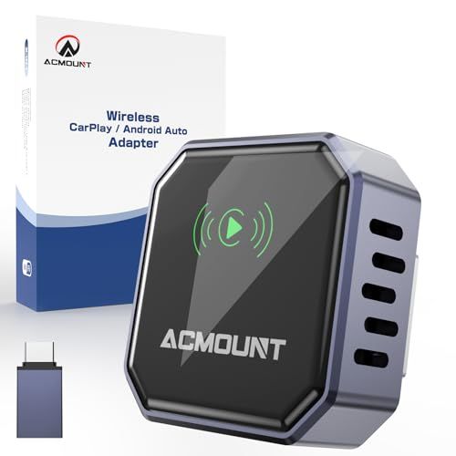 【2026進化モデル】ACMOUNT ワイヤレスCarPlay/Android Auto アダプター CarPlay＆AndroidAutoをワイヤレス化 純正な有線CarPlay/Android Auto搭載する車専用 Bluetooth/ ef803bf4