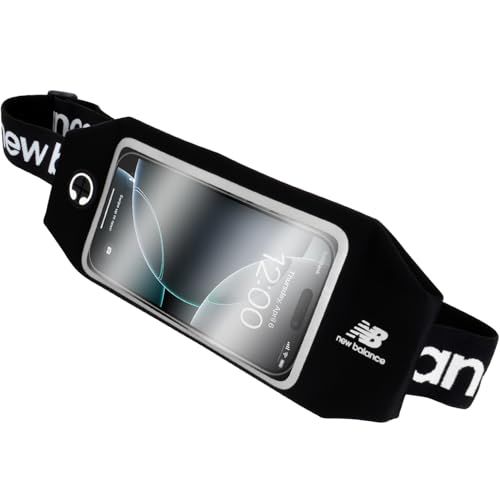 【 New Balance 正規品 】 New Balance 「ランニングポーチ」 Lサイズ ニューバランス ウエストポーチ iPhone スマホ対応 ランニング ポーチ 薄型 軽量 おしゃれ メンズ レディース (ブラック, L)as 91ae4505