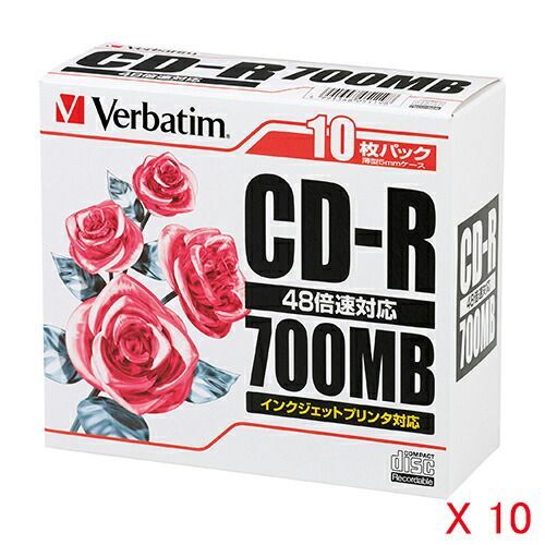 ＣＤ－Ｒ　（１０枚ＰＸ１０個入）SR80PP10C【バーベイタム】