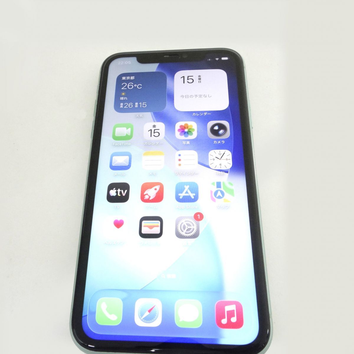 SIMフリー】iPhone 11 128GB グリーン MWM62J/A ﾊﾞｯﾃﾘｰ最大容量75