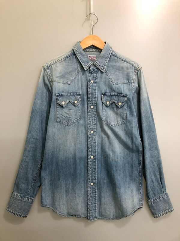 【中古品】 STANDARD CALIFORNIA スタンダードカリフォルニア DENIM WESTERN SHIRT デニムウェスタンシャツ ロングスリーブ 【140-260520-AS-12-min】
