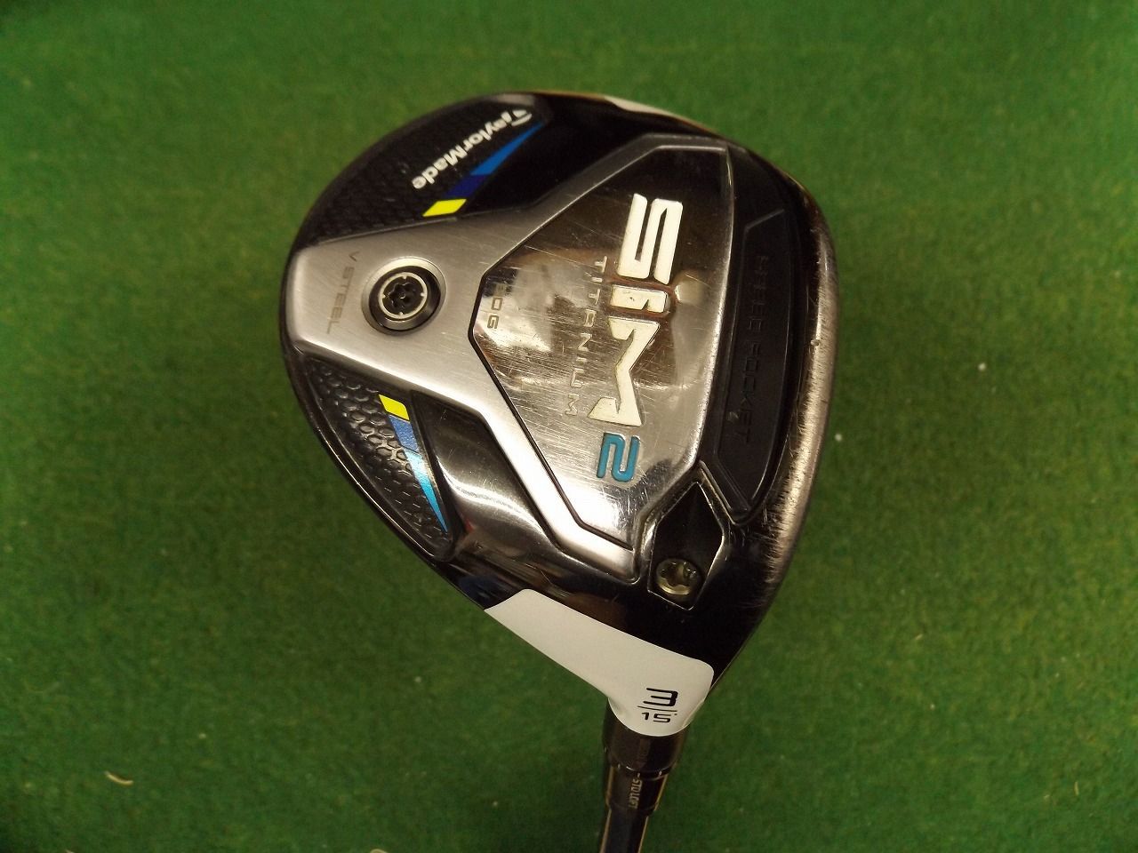 2878 SIM2 3W 15° 純正カーボン S カバー無 テーラーメイド シム2 フェアウェイウッド ゴルフクラブ .023558