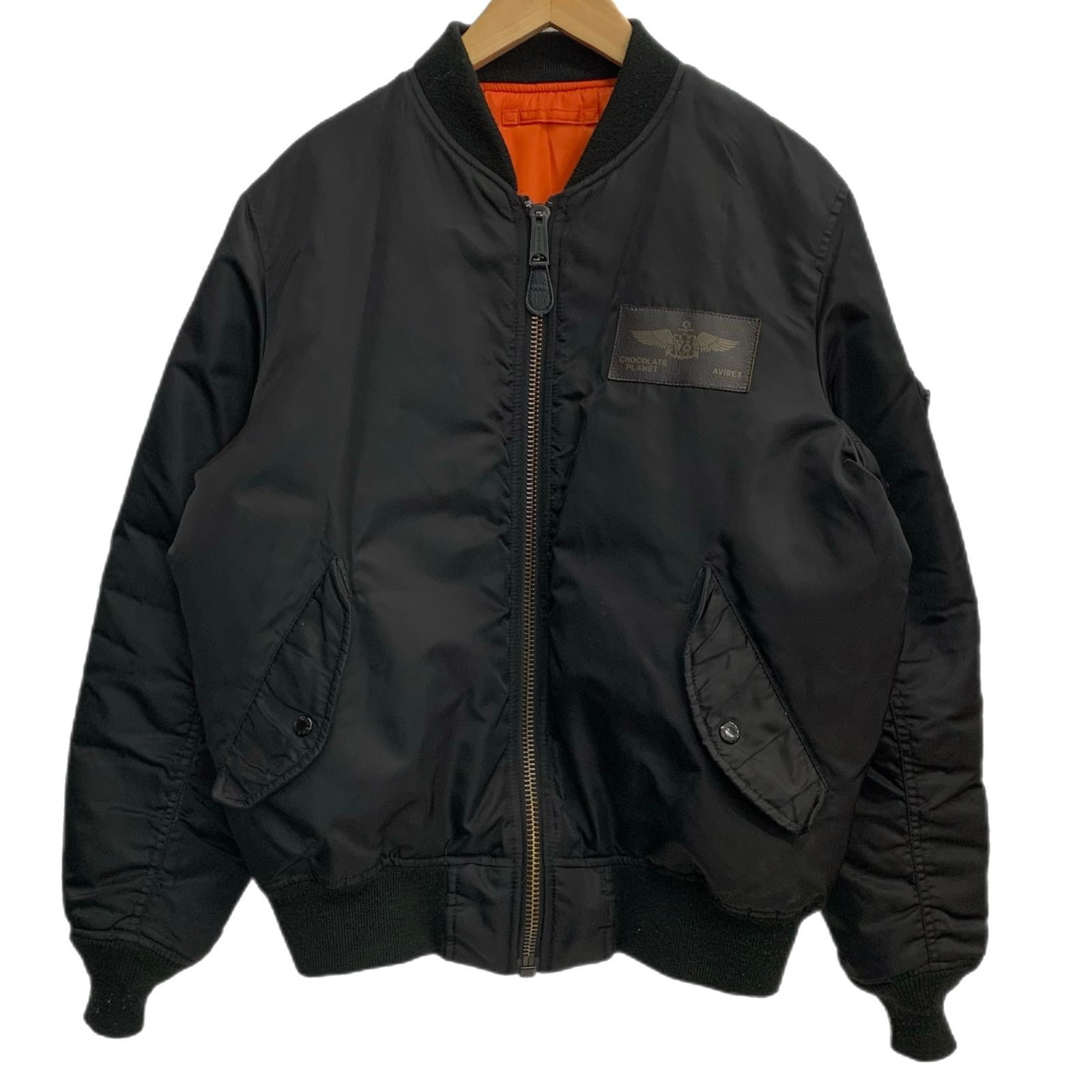 アヴィレックス AVIREX チョコレートプラネット コラボ MA-1 783-2252045 ジャケット ブラック Lサイズ 201MT-5981