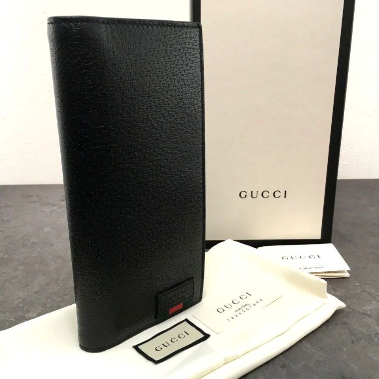 送料込み！ 未使用品 GUCCI 長財布 428755 ブラック シェリー 箱付き 128 44,880円