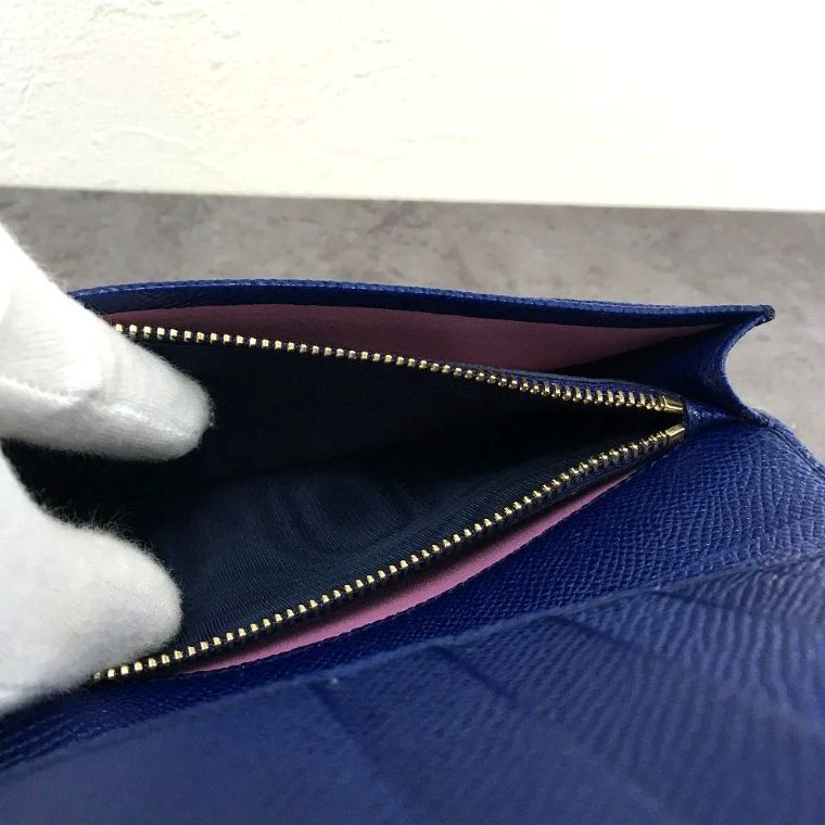 送料込み！ 未使用品 BVLGARI 長財布 ブルー ブルガリブルガリ 箱付き 