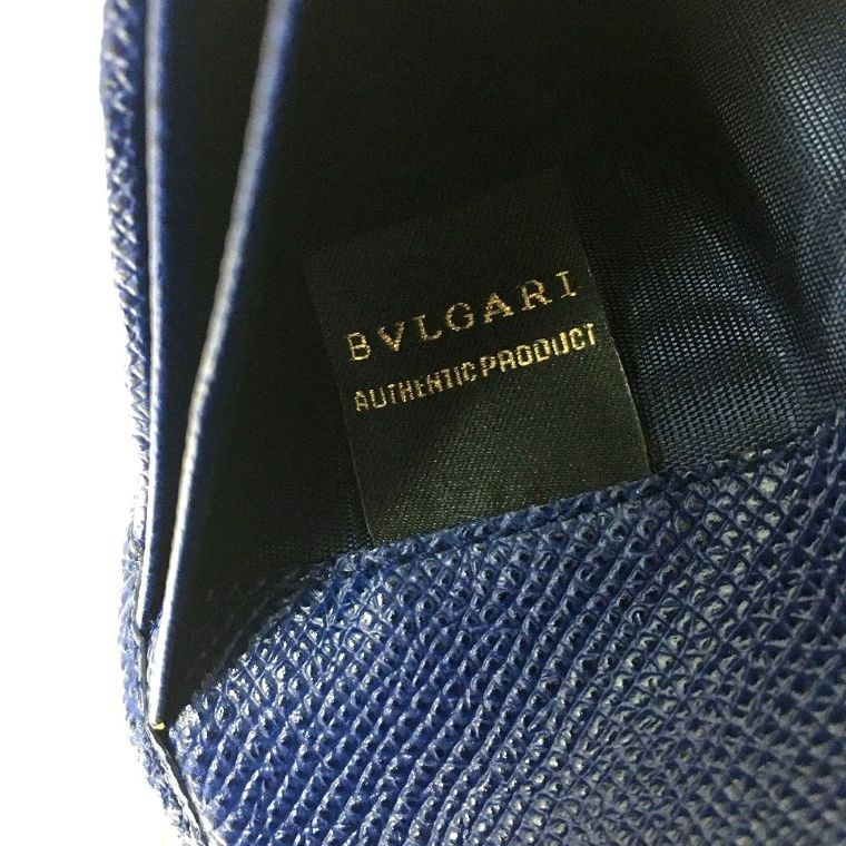 送料込み！ 未使用品 BVLGARI 長財布 ブルー ブルガリブルガリ 箱付き 