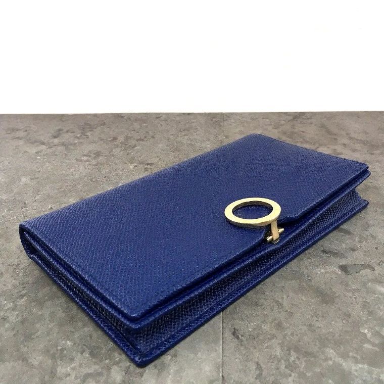 送料込み！ 未使用品 BVLGARI 長財布 ブルー ブルガリブルガリ 箱付き 