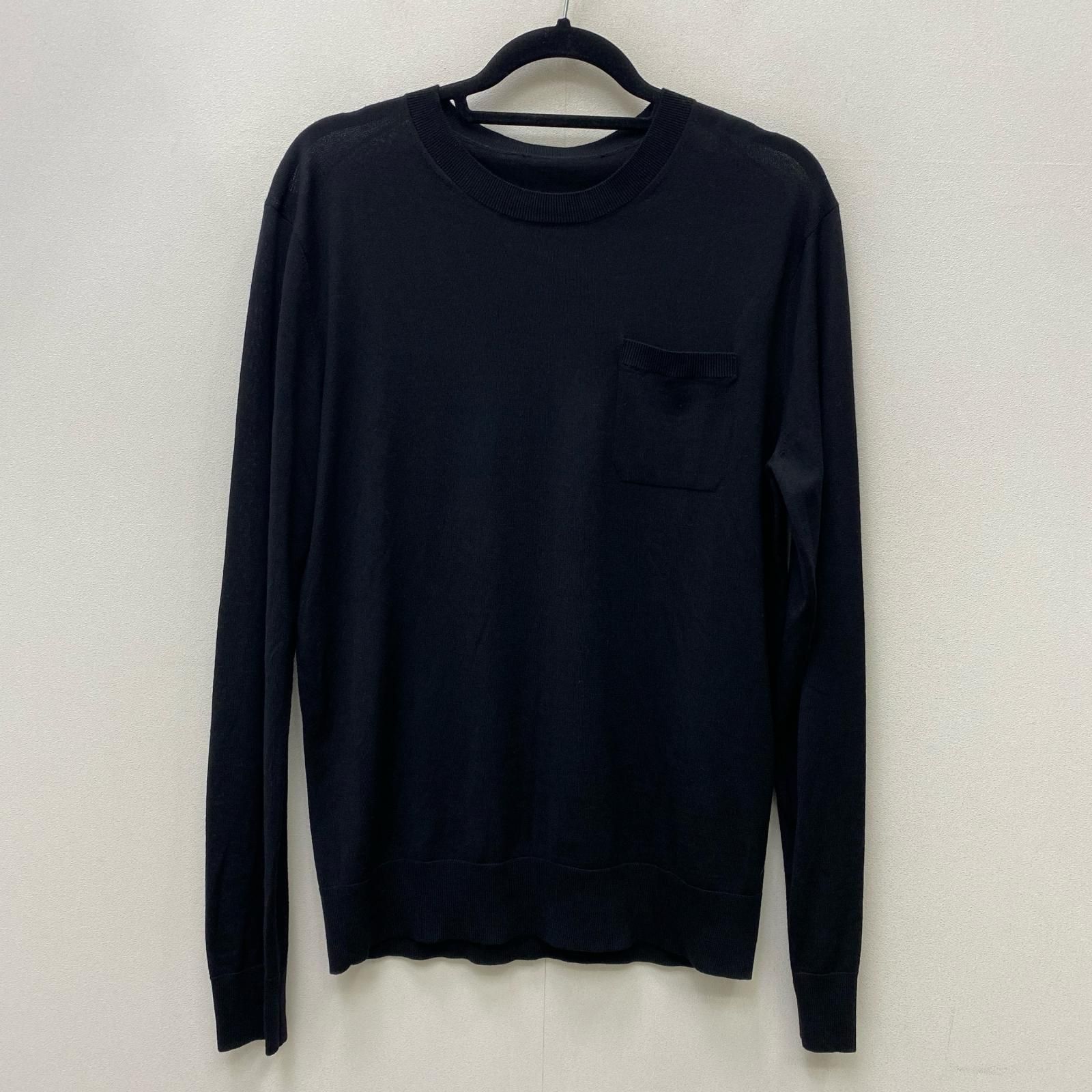 【加古川店】 中古 DSQUARED2 | ディースクエアード ニット ﾎﾟｹｯﾄｸﾙｰﾈｯｸﾆｯﾄ S74HA1016 S16794 ブラック サイズ：M 【102】