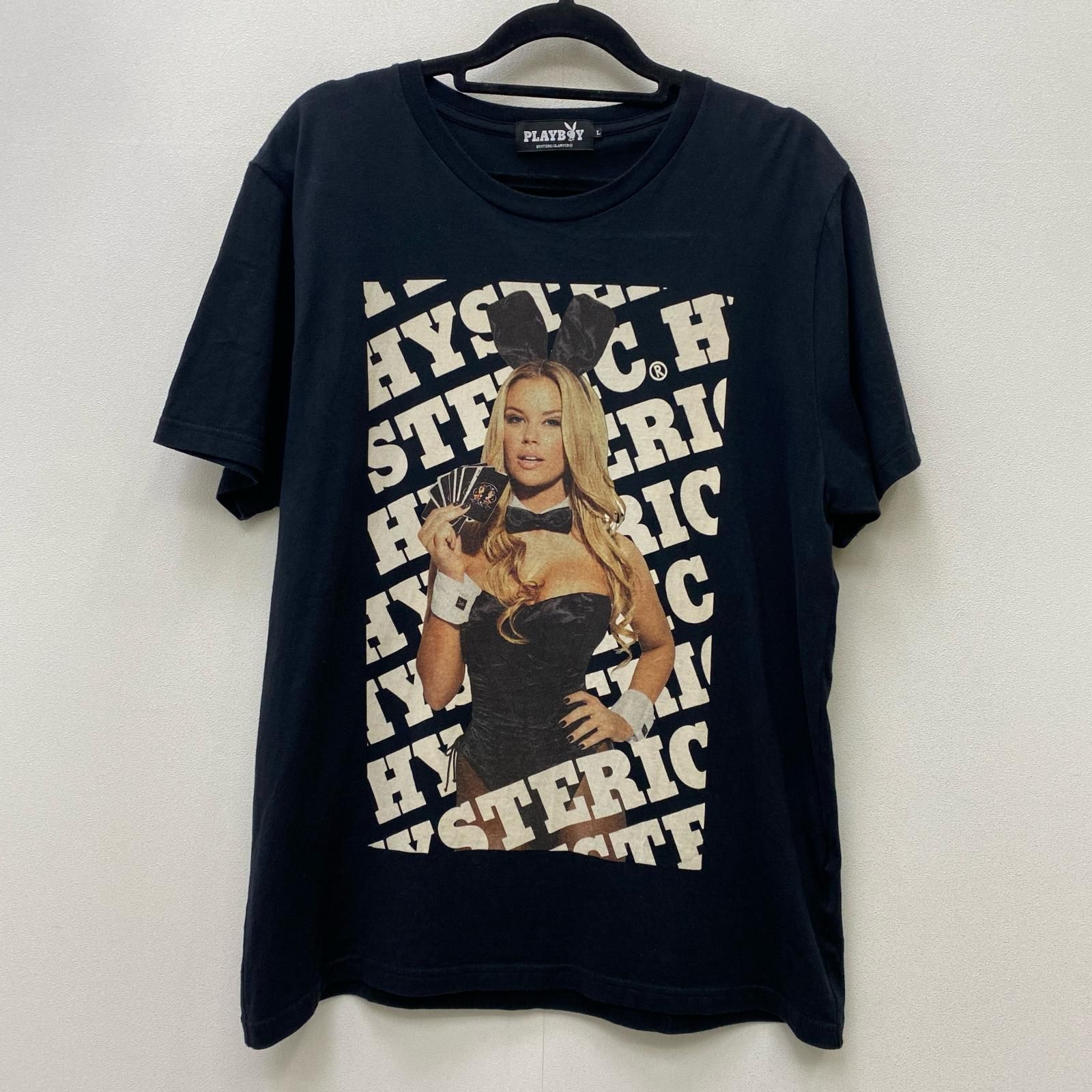 【加古川店】 中古 HYSTERIC GLAMOUR | ヒステリックグラマー 半袖Ｔシャツ ×PLAYBOY 1263CT01 ブラック サイズ：L 【104】