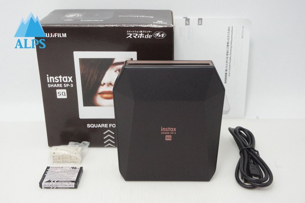 美品 FUJIFILM フジフィルム スマホdeチェキ instax SHARE SP-3 スマートフォン用プリンターブラック 元箱付 260515v